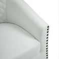 thumbnail image 5 of UIXE Accent Chairs Modern Upholstered Armchair Comfy Faux Leather Single Sofa for Bedroom, White, 5 of 7