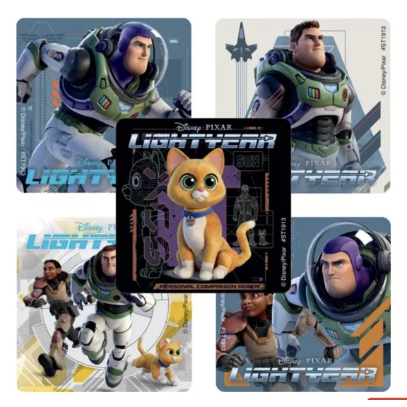 New Lightyear Movie Stickers For Rewards, Party Favors, Buzz Lightyear, 100 Pack
