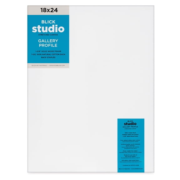Blick Studio Stretched Cotton Canvas - Gallery Profile, 18" x 24"