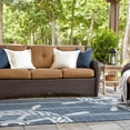 thumbnail image 4 of Unique Loom Outdoor Coastal Collection Area Rug - Helm (9' x 12' Rectangle Navy Blue/Ivory), 4 of 9