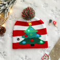 thumbnail image 1 of Gorros de Navidad con luz LED, dibujos animados de Papá Noel, muñeco de nieve, alce, gorro suave tejido de Navidad, decoración de Feliz Navidad, regalo de Año Nuevo, 1 of 3
