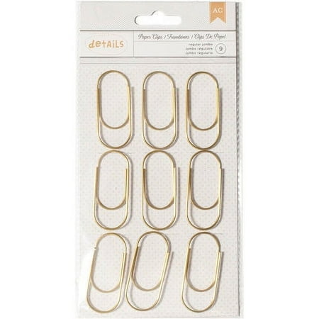 Designer Desktop Essentials Jumbo Paper Clips 9/Pkg-Regular, Pk 3