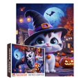 thumbnail image 2 of Best SellerCute Kitten Wizard Hat Jigsaw Puzzle, 2 of 6