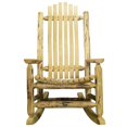 thumbnail image 4 of Log Rocker Outdoor - Handcrafted Rocking Chair - Solid Pine - Ergonomic Design - HomeStock, 4 of 4