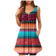 thumbnail image 1 of LSLJS Robes d'Été pour Femmes 2024 Col Rond Imprimé Sans Manches Tunique Robes Grande Taille T-Shirt Robes, 1 of 4