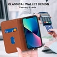 thumbnail image 4 of Funda antirrobo con cierre magnético para iPhone 13 Mini, compatible con carga magnética, piel sintética y TPU, diseño tipo cartera, ranuras para tarjetas, 4 of 5