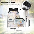 thumbnail image 4 of KUIFORTI Cute Cat Bookbag with Lunch Box, 4Pcs Kids Backpack Set for Elementary School Students, Boys Girls School Bag with Pencil Pouch Water Bottle Sleeve Back to School Supplies, 4 of 7