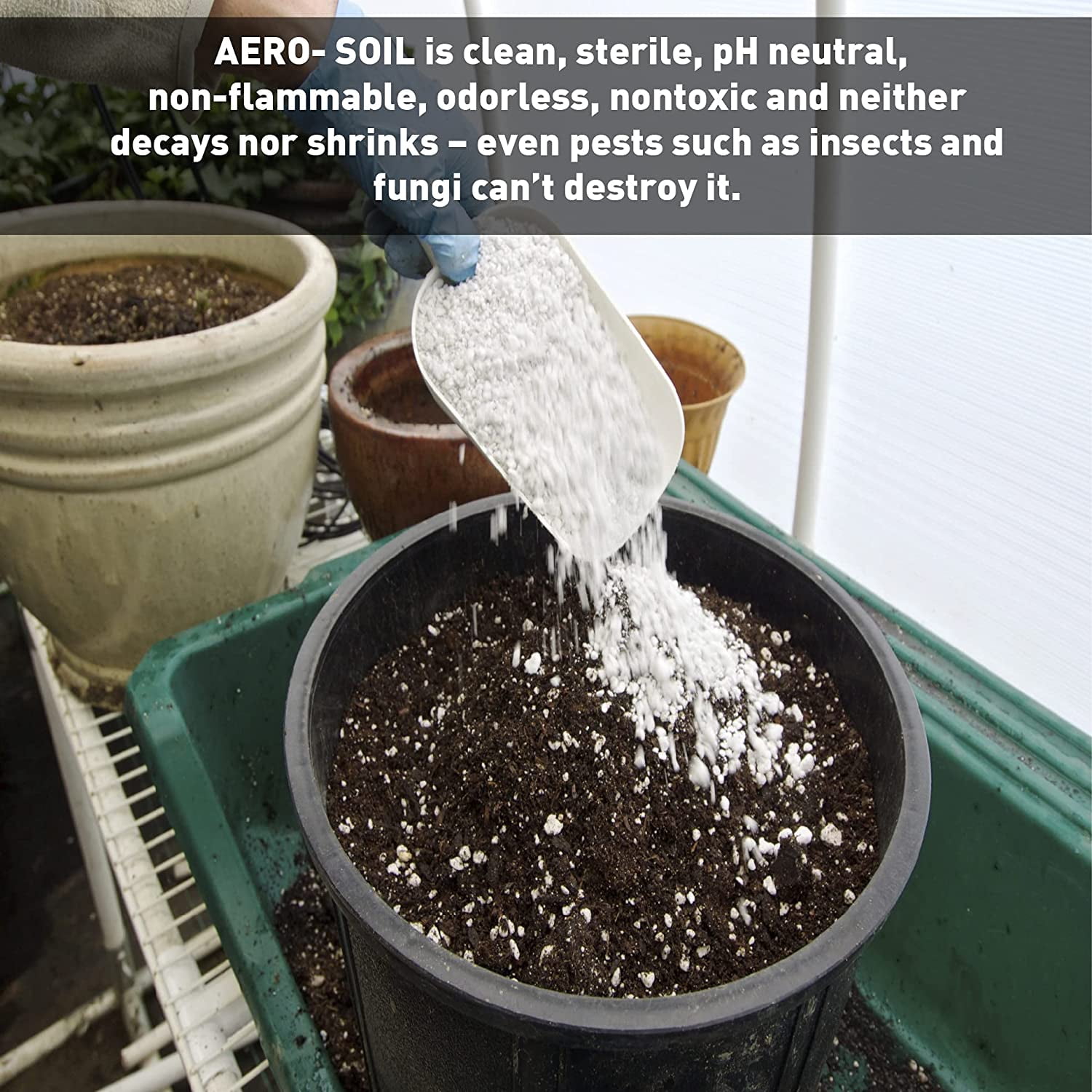 AeroSoil Premium Perlite Horticultural Grade Soil Additive Drainage and Growth-Coarse 4 Cubic Foot - White