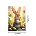 thumbnail image 4 of Easter Bunny Holding Colorful Egg With Butterflies And Flowers Garden Flag For Home Outdoor Garden Yard Decor 12x18 Inch, 4 of 5
