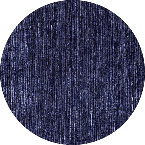 Ahgly Company Indoor Round Abstract Blue Modern Area Rugs, 7' Round