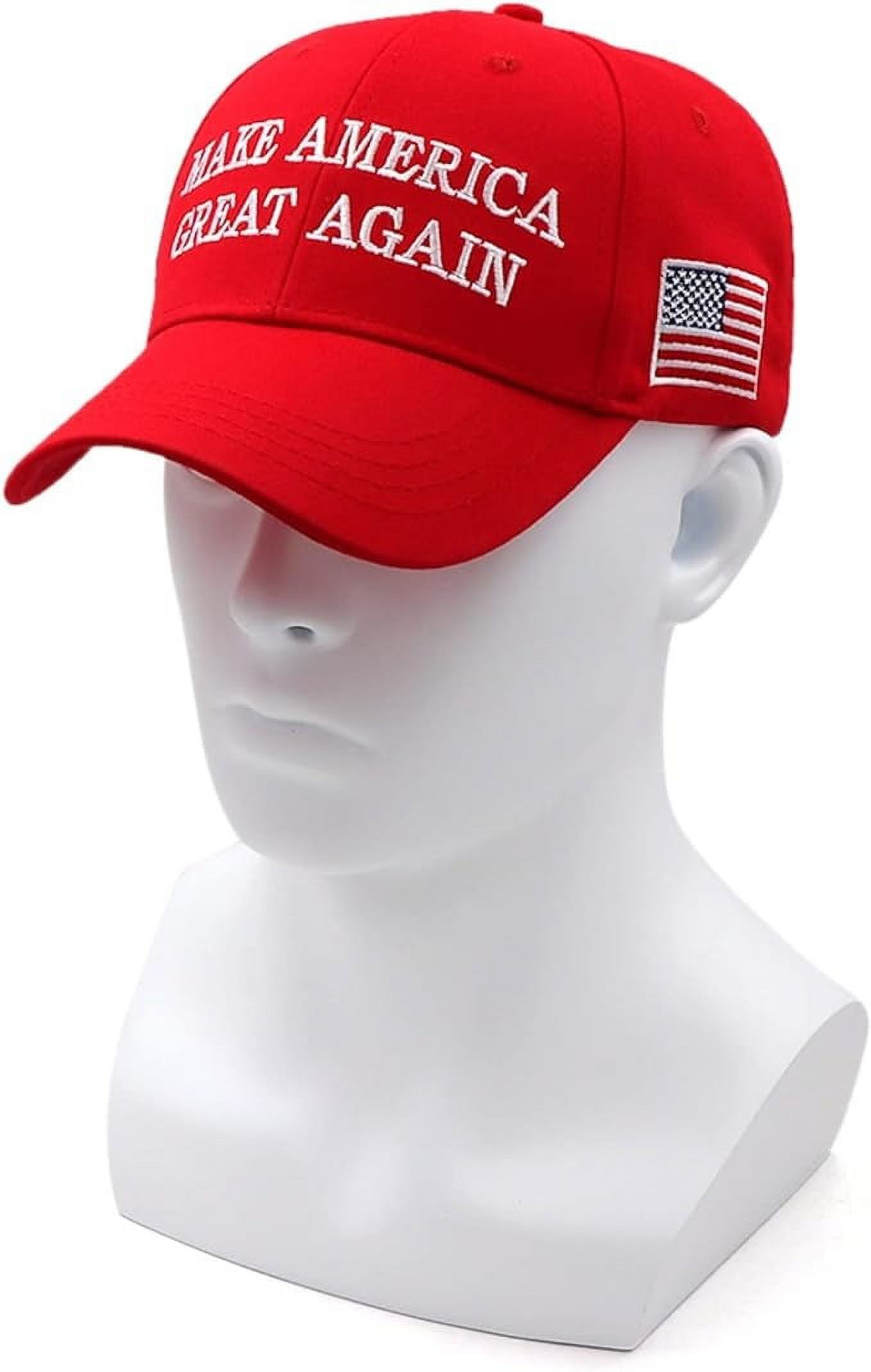 Trump 2024 MAGA Hat - Berretto Con Slogan "Make America Great Again" E Bandiera USA, Cotone, Taglia Unica Regolabile