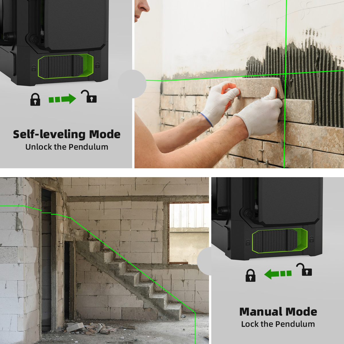 Huepar 3D 12-Line Self-Leveling Green Laser Level photo 3