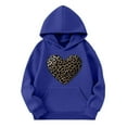 thumbnail image 2 of CHEEREAM Girls Long Sleeve Cute Hoodies Love Heart Print Pullover Tops Oversized Trendy Sweatshirt with Pockets 3-14T, 2 of 4