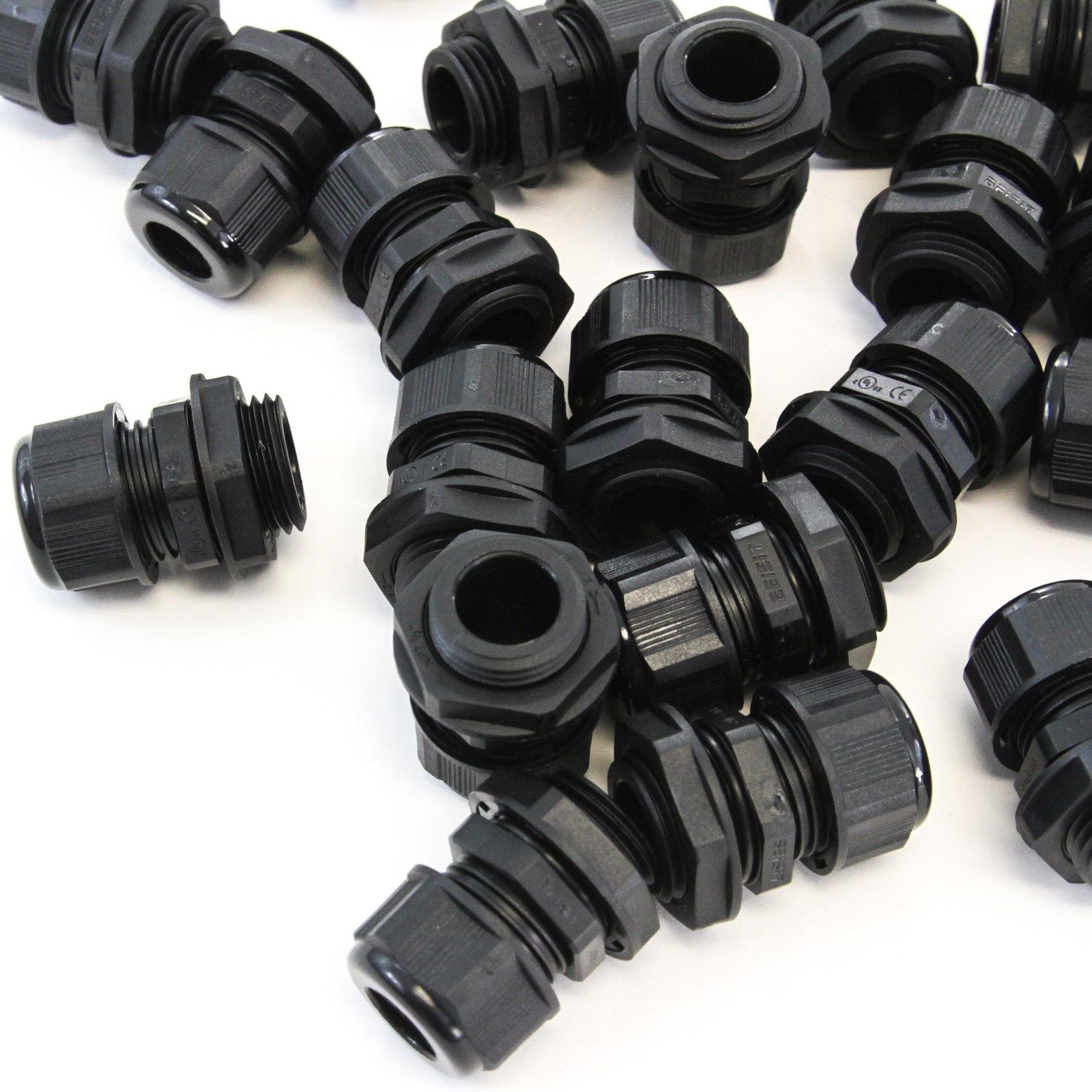 50 Cable Glands 6mm12mm PG13.5 Plastic Waterproof Adjustable Lock