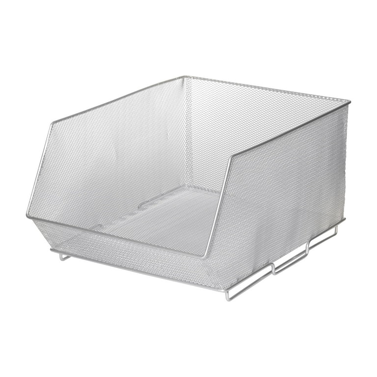 YBM Home Stackable Plastic Storage Bin with Lid, White - On Sale