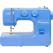 BCOOSSS Sewing Machine for Beginners, Electric Mini Portable, 28 Built-in Stitches with Reverse Sewing,Baby Blue