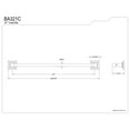 thumbnail image 2 of Kingston Brass BA321C Serano 24" Single Towel Bar, Polished Chrome, 2 of 4