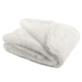 thumbnail image 2 of 60 Inch Modern Soft Faux Fur Throw Blanket, Solid Reverse, Polyester, White, 2 of 5