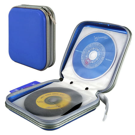 TSV Portable 40 CD Disc Storage Case Bag VCD/ DVD Wallet Holder Album Box for Car, Home, Office and Travel