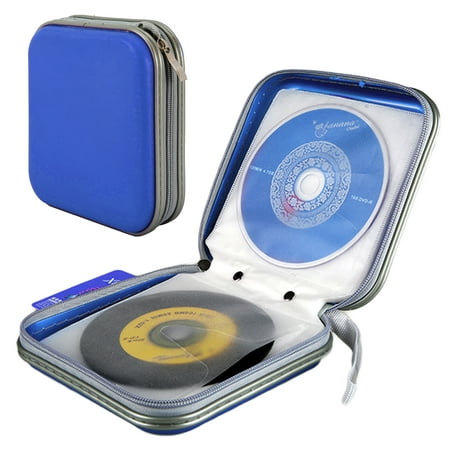 Pp Poly Cd Dvd Case - TSV Portable 40 CD Disc Storage Case Bag VCD/ DVD Wallet Holder Album Box for Car, Home, Office and Travel Red/Blue