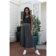 thumbnail image 2 of Niobe Clothing Womens Mid Calf Pleated Midi Swing Skirt High Waist A-Line, 2 of 7