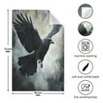 thumbnail image 3 of WOBOGO Black Bird Kitchen Towel 1 Piece Large Cotton Dishcloth Premium Absorbency Set with Hanging Loop, 3 of 7