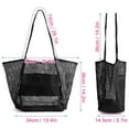 thumbnail image 5 of BadPiggies Large Mesh Beach Tote Bag for Women, Foldable Waterproof Sandproof Causal Hobo Picnic Bags - Black, 5 of 9