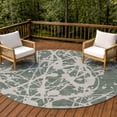 thumbnail image 6 of Addison Rugs Chantille Indoor/Outdoor Transitional Abstract Basil Machine Washable Round Rug, 8' x 8', 6 of 7