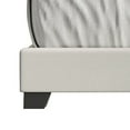 thumbnail image 5 of Castle Place Nailhead Trim Wingback Linen Upholstered Bed, Warm Grey , Twin, 5 of 7