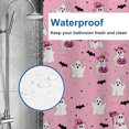 thumbnail image 4 of Halloween Pink Ghost Shower Curtain, Holiday Bathroom Decor, Polyester Fabric Waterproof Machine Washable, Halloween Home Party Decoration, 72 x 72 Inches, 4 of 7