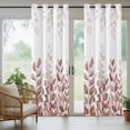 thumbnail image 5 of Outdoor Curtains for Patio Waterproof, Spring Reddish Brown Eucalyptus Outdoor Privacy Panels Grommet, Botanical Leaf Country Blackout Outside Curtains for Porch/Cabana 54"x84", 1 Panel, 5 of 8