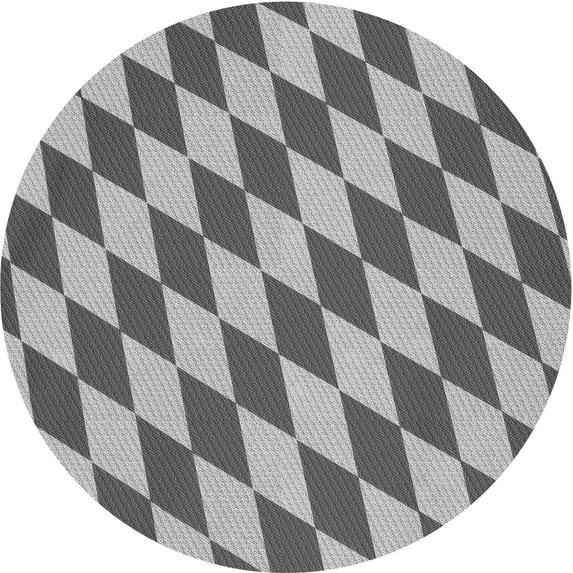 Ahgly Company Indoor Round Patterned Silver Gray Area Rugs, 8' Round