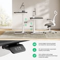 thumbnail image 6 of COLAMY LumiDesk 55" Electric Standing Desk, Dual Motor Whole-Piece Adjustable Sit Stand Desk with Drawer & Outlets, Ergonomic Home Office Computer Desk (Veneer Desktop, Black Oak + White), 6 of 15