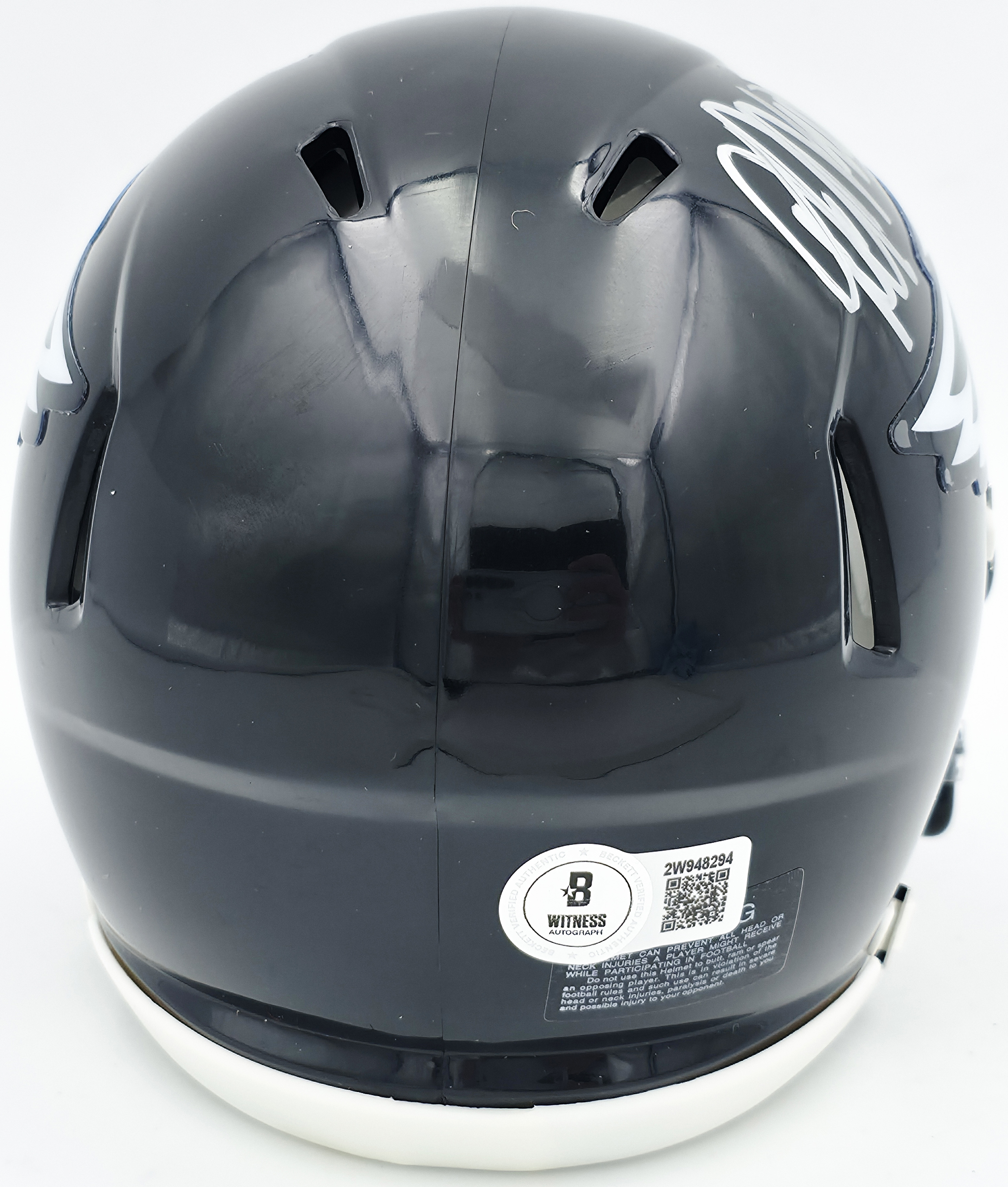 DeSean Jackson Autographed Philadelphia Eagles 2022 Alternate Black Speed Mini Helmet Beckett BAS Witness 243642