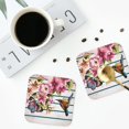 thumbnail image 5 of Balery 6 Pcs Bird And Floralleather Coasters Set, Drink Table Cup Coasters For Living Room Kitchen Coffee Decor, 5 of 9