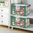 thumbnail image 2 of Yayeee Foldable Storage Basket for Shelves with Handles Waterproof Cloth Bins, Cute Christmas Pattern, 2 of 7