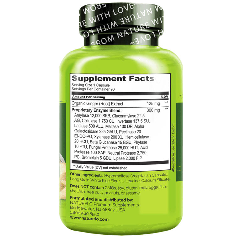 NATURELO Digestive Enzymes, 15 Enzymes, Vegan Capsules - Walmart.com