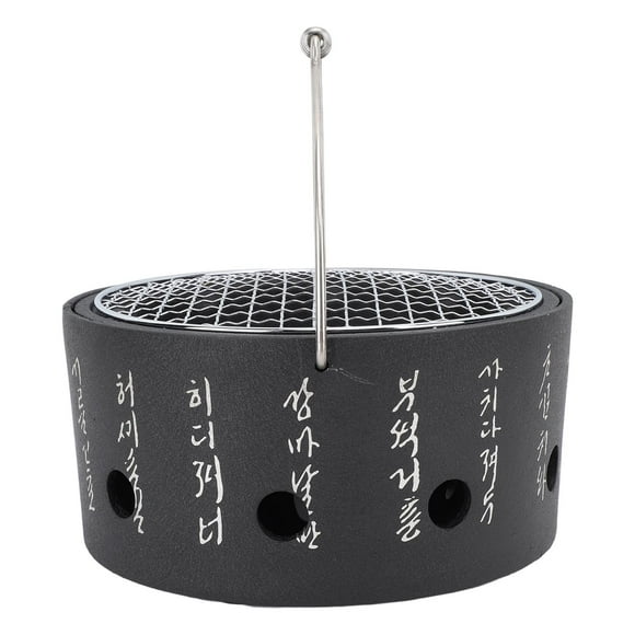 Hibachi Grill, Aluminum Stainless Steel Handle Design Portable Barbecue Stove Fast and Even Heating Food Charcoal Stove with Grill Pan for Barbecue, Charcoal Grilling, Tea Making