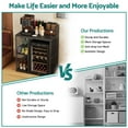 thumbnail image 6 of Advwin 4-Tier Mini Fridge Stand, Adjustable Kitchen Bakers Rack, Industrial Style Freestanding Utility Storage Shelf for Living Room, Dorm, Office, Bar, Gray, 6 of 9