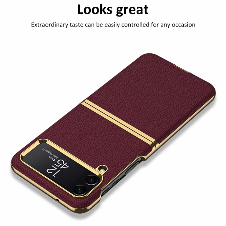 For Z Flip 5 Mobile Phone Case Folding Screen Electroplated Plain