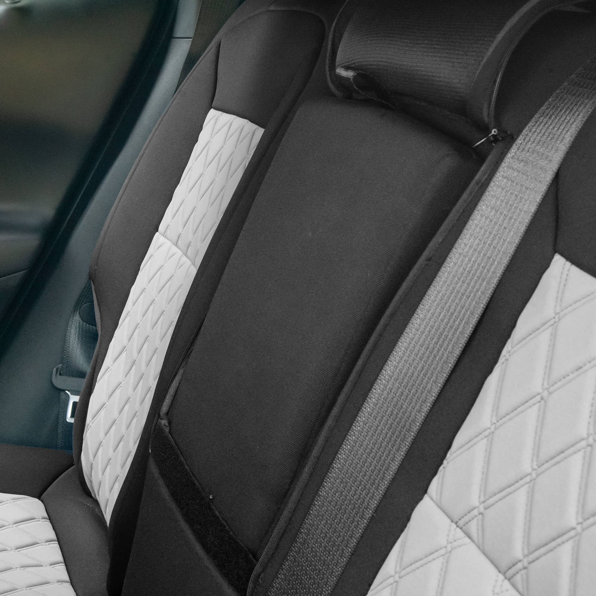 For Chevrolet Equinox 2018-2023 FH Group Neoprene Waterproof Custom Fit Car Seat Covers - Gray Rear Set