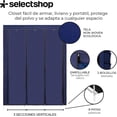 thumbnail image 3 of Closet Organizador Armable De Tela Y Tubo Armario De Ropa Minimalista 170 x 130 x 45 Ropero Organizador para Dormitorio Soporta hasta 33 LB (Azul), 3 of 6