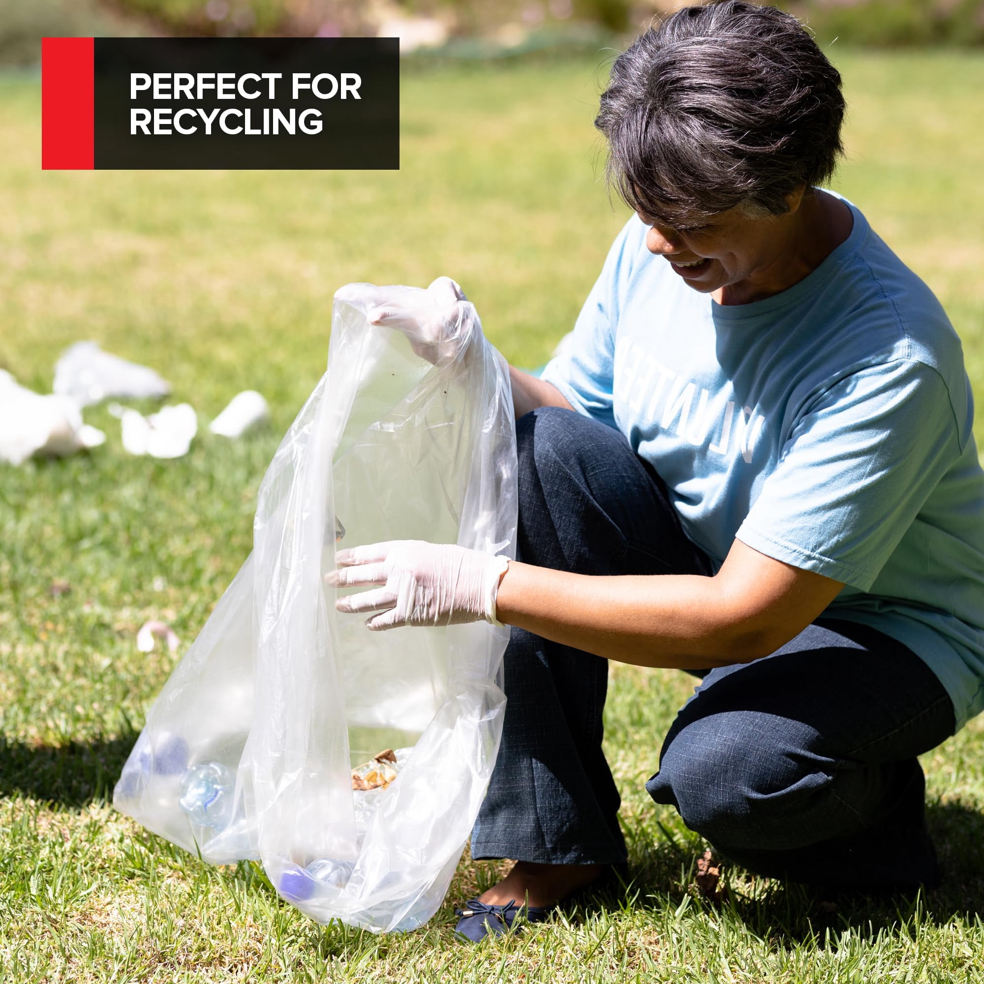 Stock Your Home Clear Trash Bags – 6-10 Gallon (1000 Pack) – Disposable Leak-Resistant Garbage Can Liners for Office, Bathroom, Deli, Produce, Dog Poop, Cat Litter
