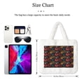 thumbnail image 3 of Wukai Compass And Mountains In Bicycle Wheels1 Print Plush Underarm Bag, Ladies Fluffy Shoulder Bag, Women Furry Flower Tote Bag Plush Handbag for Autumn and Winter, 3 of 7