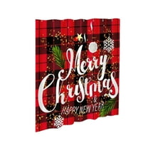 chaungfeng Christmas Printing Shower Curtain, Christmas Theme Waterproof Fabric Curtain Set with 12 Hooks, for Bathroom Decor, Holiday Atmosphere, Seasonal Use(70" W X 70 H)