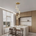 thumbnail image 2 of ZHLWIN 5-Light Pendant Lighting for Kitchen Island LED Dimmable Modern Gold Pendant Lights for Bedroom Hallway Entryway Kitchen Island Light Fixtures, 2 of 6