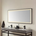 thumbnail image 4 of Vinnova Teruel 72" Rectangle Black Framed LED Wall Mount Bathroom Vanity Mirror, 4 of 8