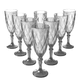 thumbnail image 1 of Juego 8 Copas de Vidrio Cristal para Champaña Vino Agua Color Humo, 1 of 6