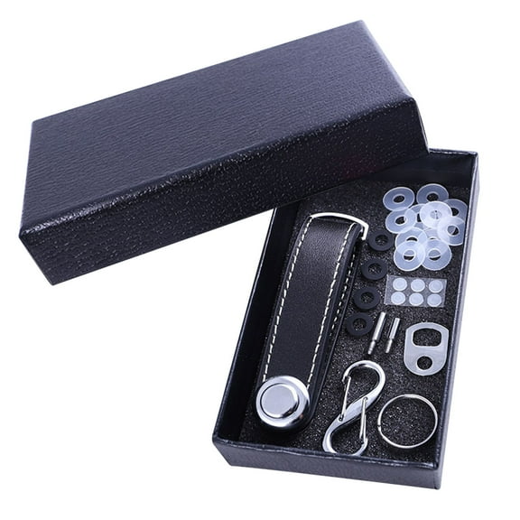 JGJJUGN Leather Key Organizer, Key Storage Bag, Keychain Holder, Compact Key Holder, Key Management System, Organize Keys, Durable Leather, Metal Key Case, Car Key Organizer, Slim Design