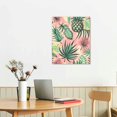 thumbnail image 3 of JRXY 16x20 in / 12x16 in Decorative Painting Tropical Leaves Hibiscus Flower Pineapple 12x16 in, 3 of 5